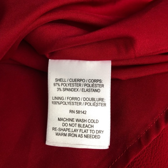 🆕 Elegant Maggy London Cranberry Midi Dress Twist Neckline size 12 - Picture 7 of 10